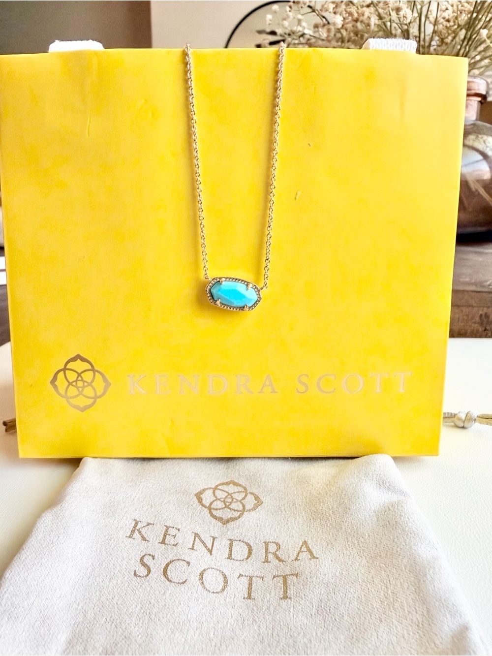 Kendra Scott Elisa Pendant Necklace in Turquoise